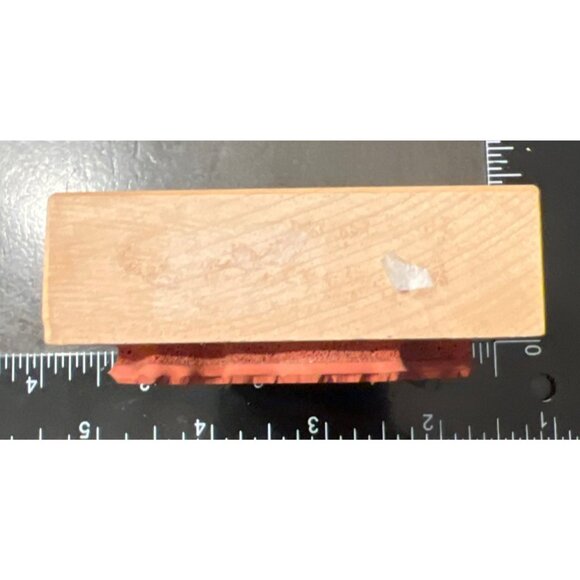 Vintage 1999 PSX Rubber Stamp on Wood Block Floral easter Basket Design G-1945 - Picture 4 of 5